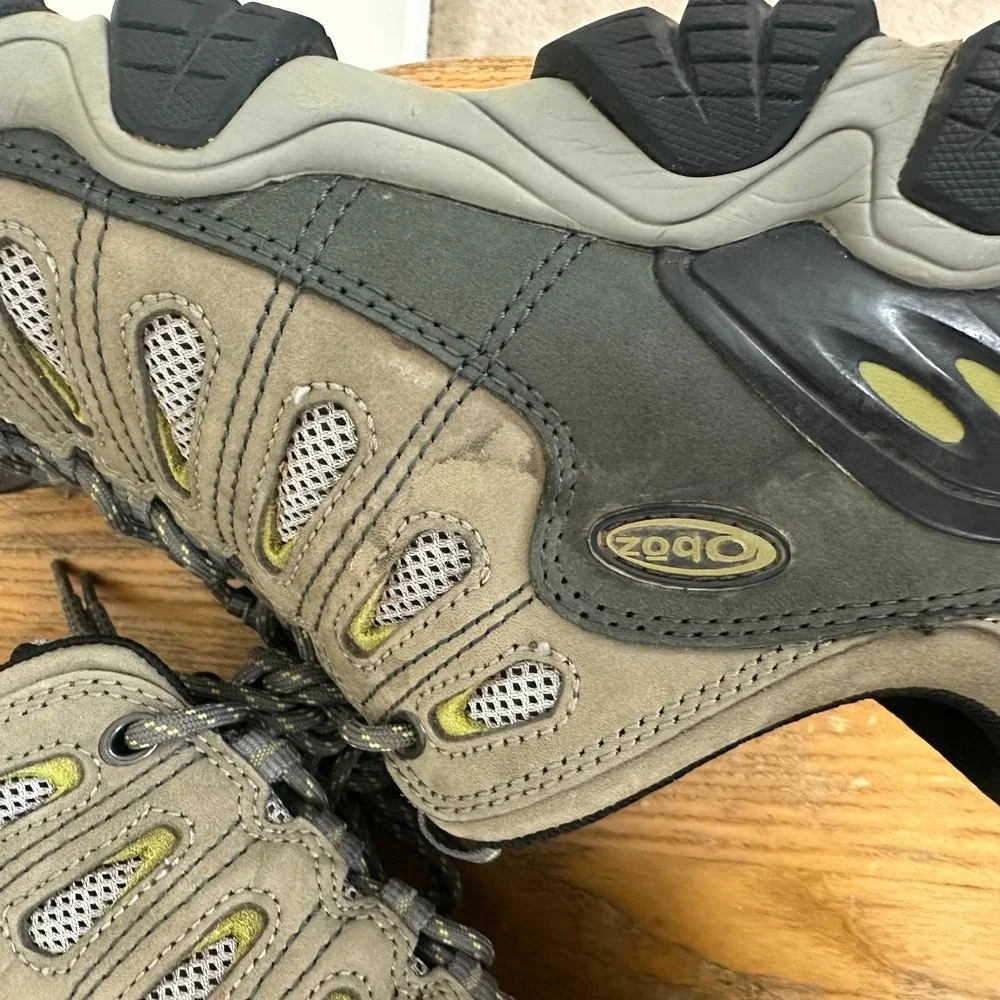 Oboz Sawtooth II Low Mens US 11.5 Hiking Shoes Gray Nubuck Leather Lace Up